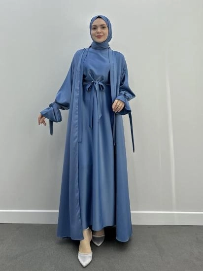 2’Lİ ZARA SATEN ABAYA TAKIM / İÇLİKLİ
