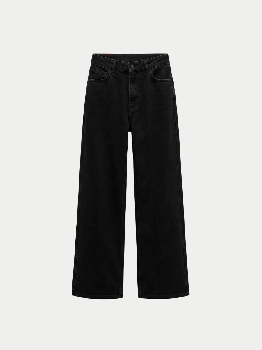 SİYAH BOL PAÇA JEAN KOT PANTOLON