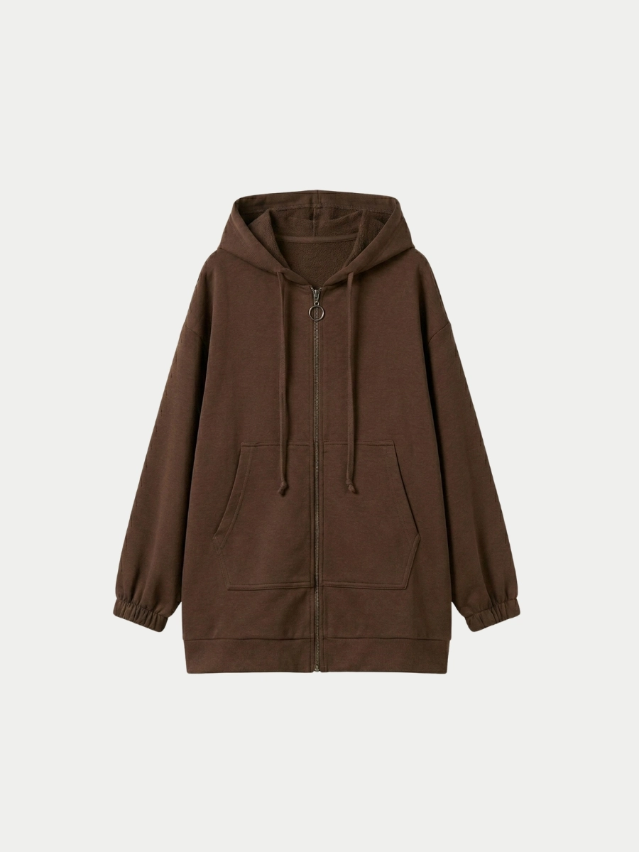  İKİ İP FERMUARLI SWEAT HIRKA 