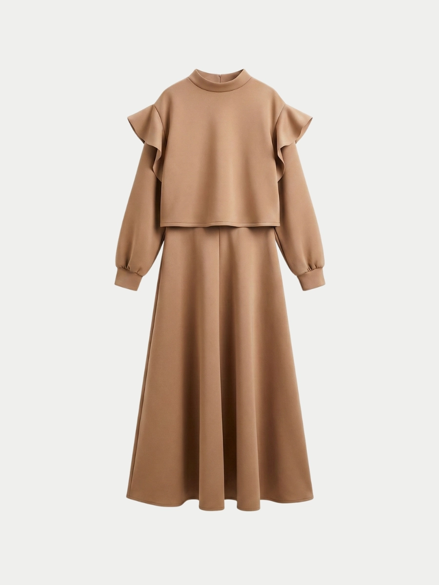2’Lİ SCUBA VOLANLI CROP ETEK TAKIM