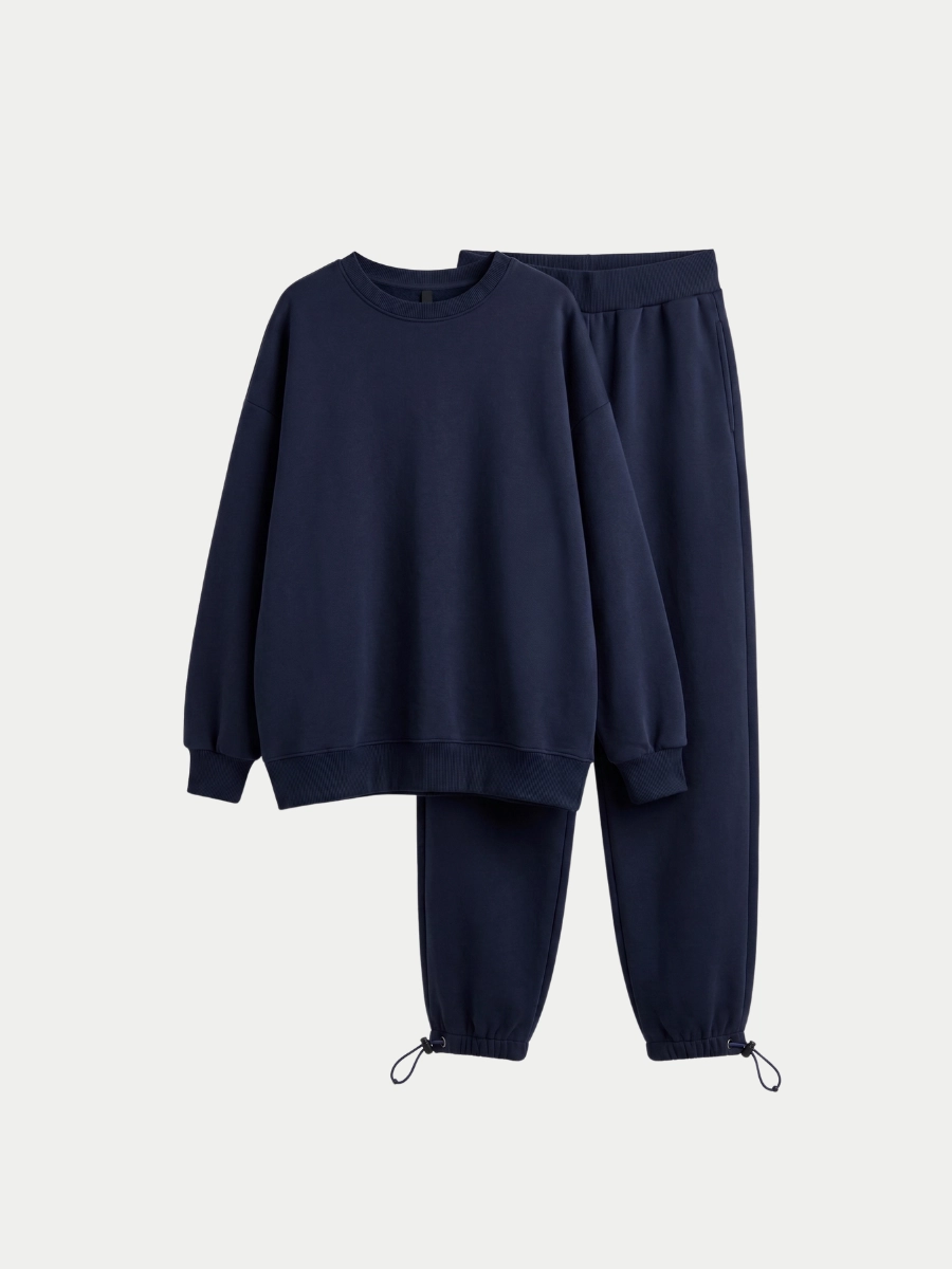 2’Lİ KIŞLIK RİBANALI CEPLİ OVERSİZE PANTOLON TAKIM