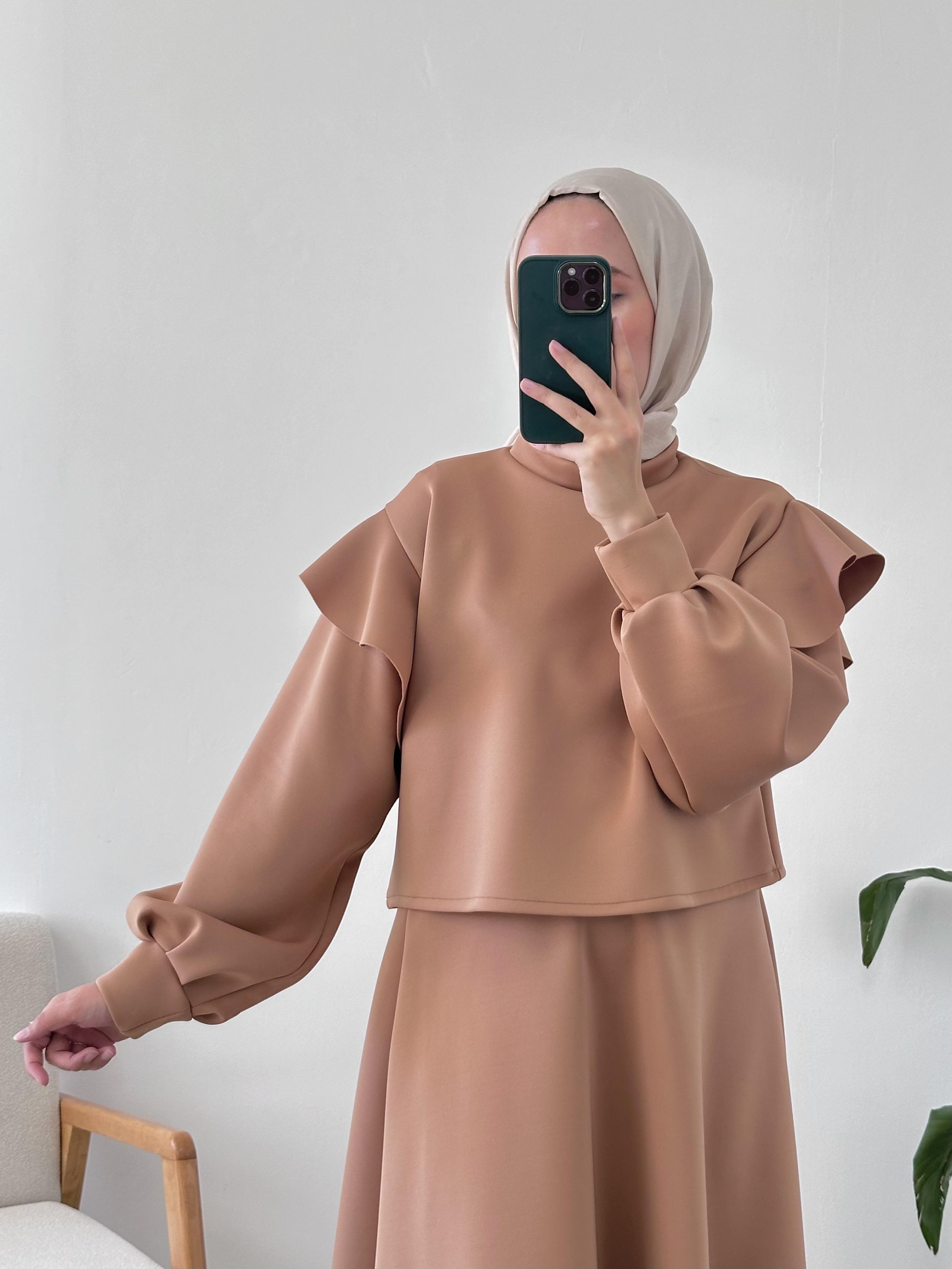2’Lİ SCUBA VOLANLI CROP ETEK TAKIM