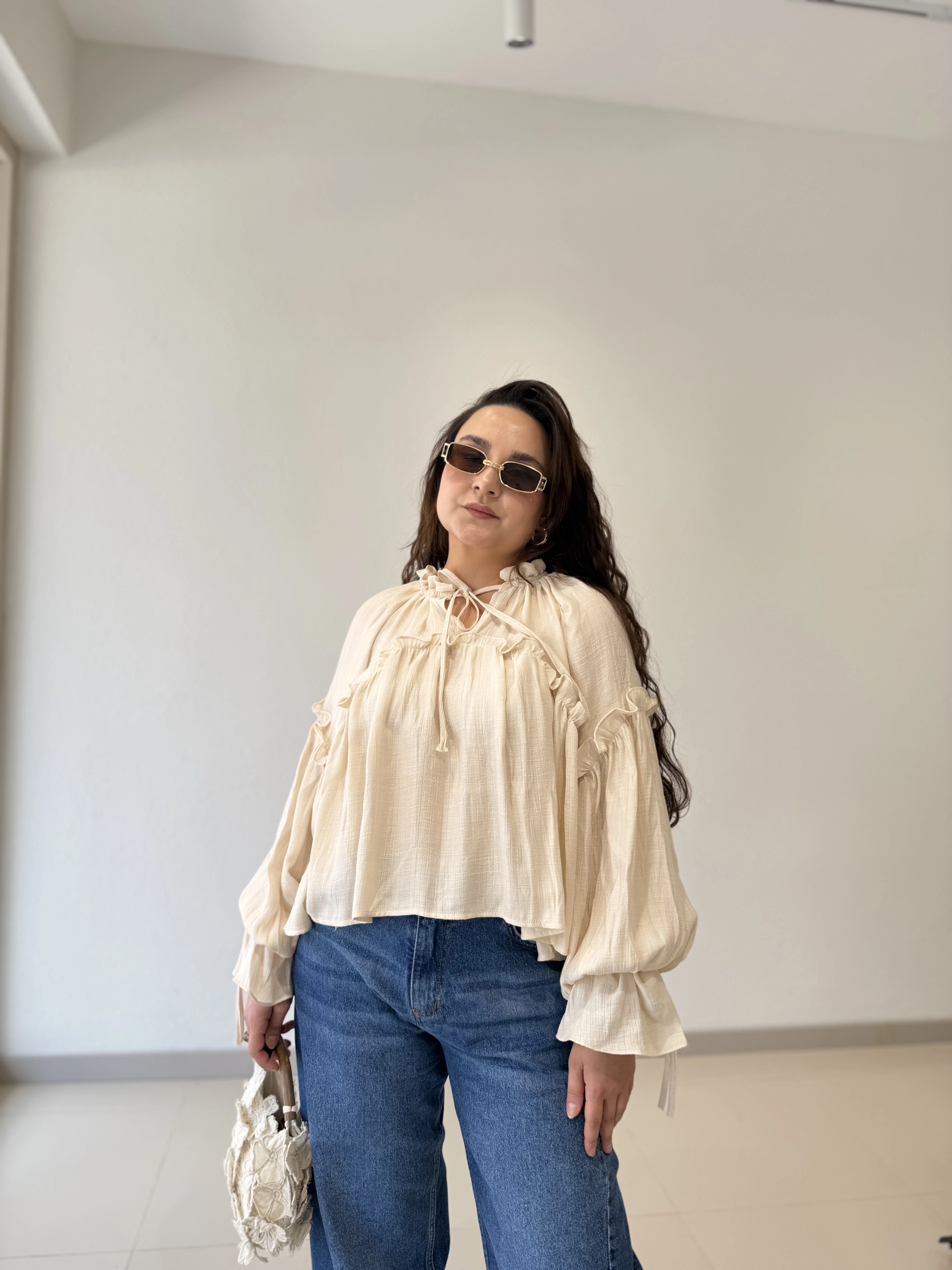 LALİNA GÖMLEK BLUZ - EKRU