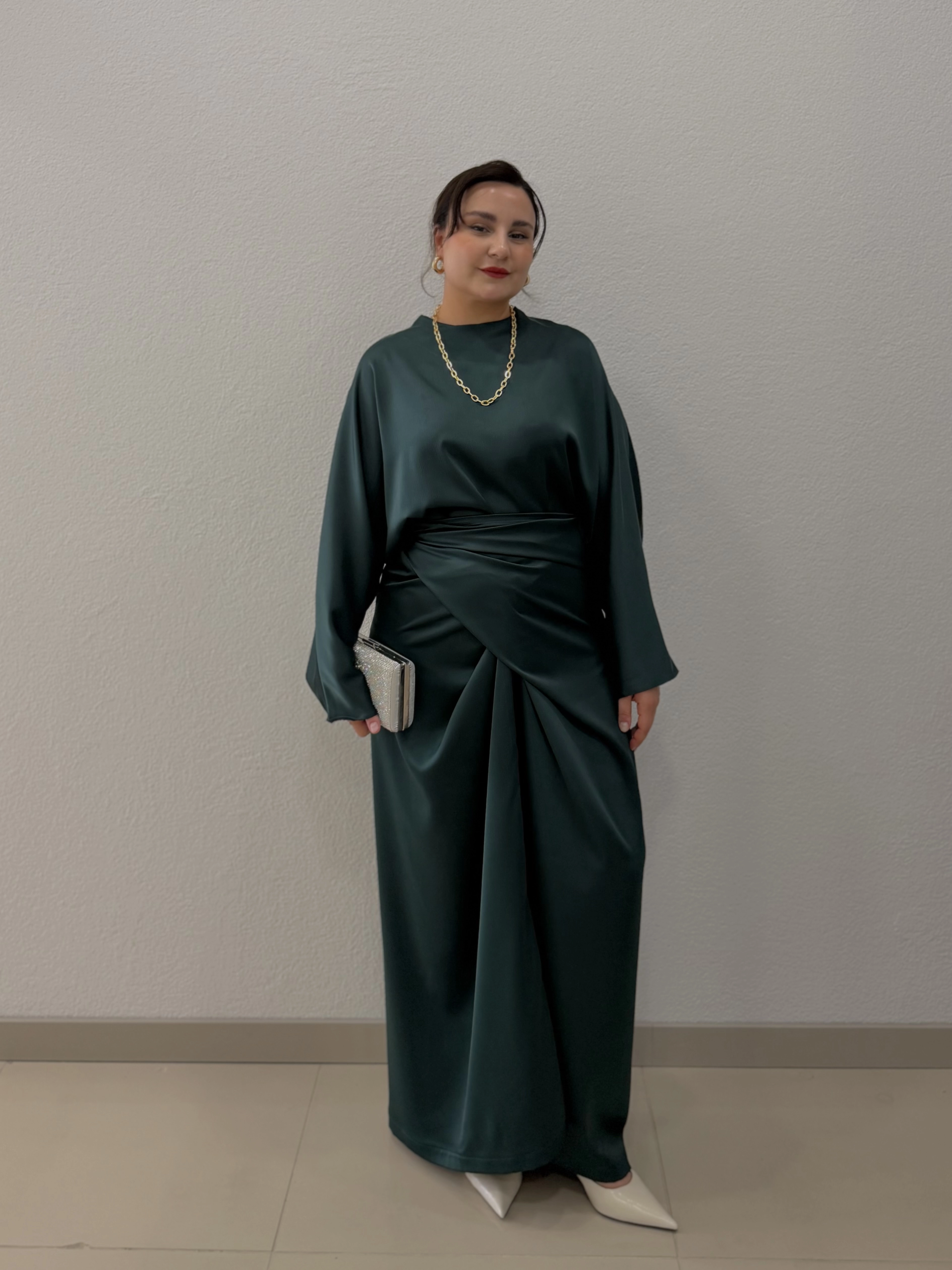 2’li ZARA SATEN ANVELOP BAĞLAMALI ABİYE TAKIM