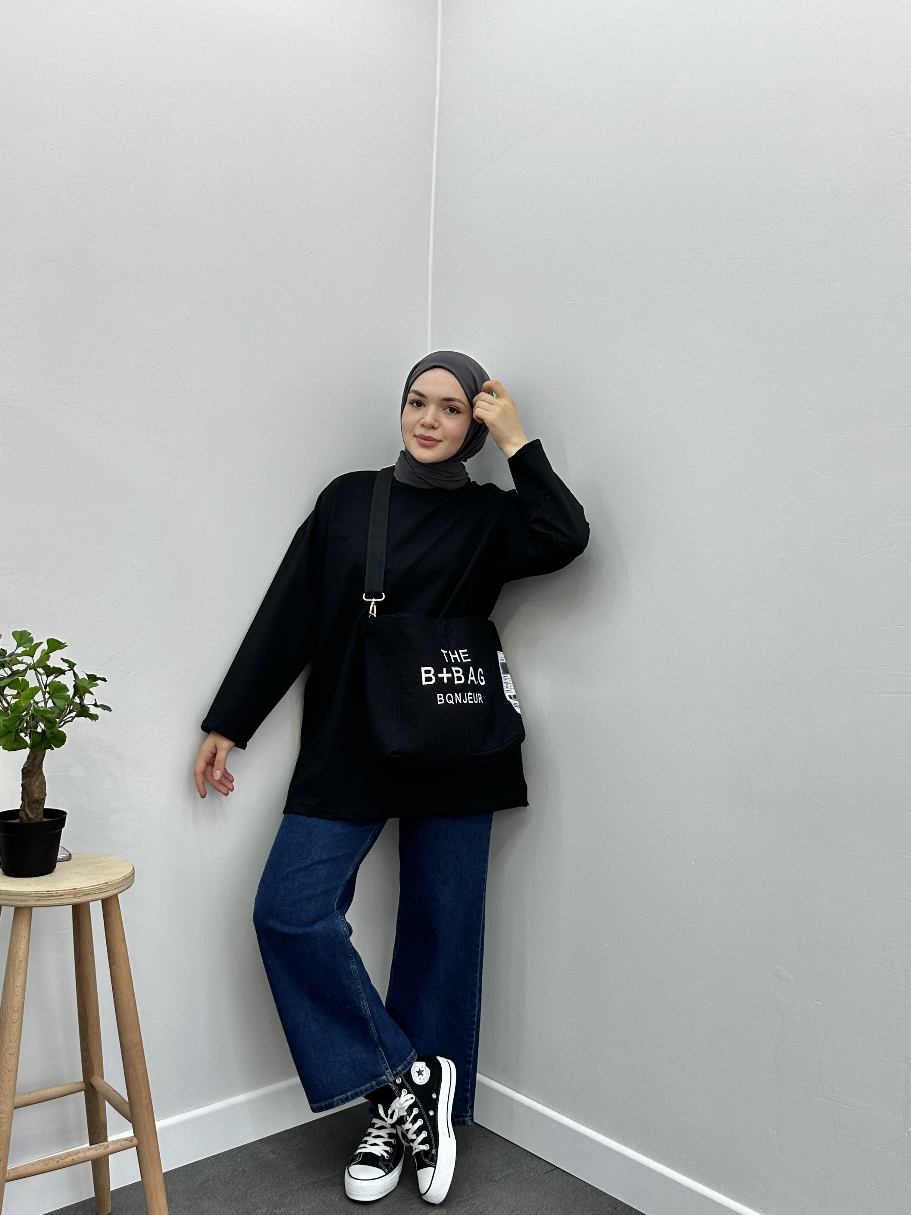 2 İPLİK OVERSİZE BASİC SWEAT 