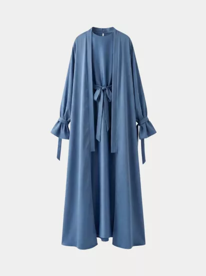 BÜYÜK BEDEN ZARA SATEN ABAYA TAKIM