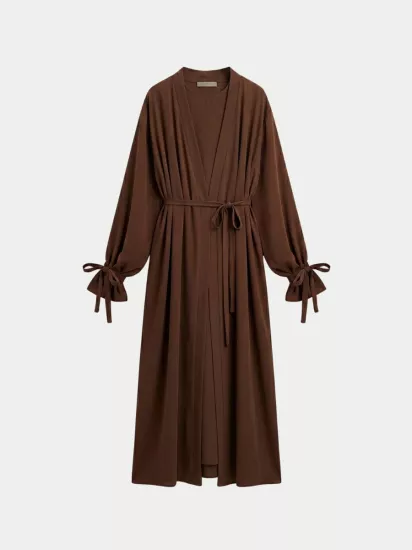 KOL UCU İPLİ ABAYA TAKIM  ÖZEL DİKİM - tüm renkler