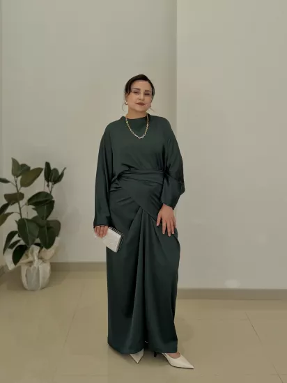 2’li ZARA SATEN ANVELOP BAĞLAMALI ABİYE TAKIM